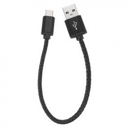 Câble en Nylon Tressé 0.3 mètre Type-C USB  charge et transfert rapide 2A