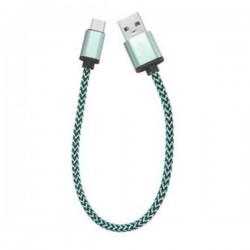C&acirc;ble en Nylon Tress&eacute; 0.3 m&egrave;tre Type-C USB  charge et transfert rapide 2A