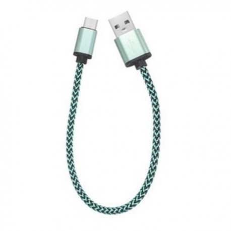 Câble en Nylon Tressé 0.3 mètre Type-C USB  charge et transfert rapide 2A