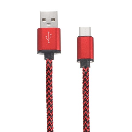 Braided Nylon Cable Type-C USB Transfer and Fast Charge 2.1A