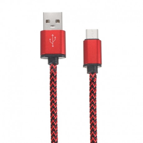 Câble en Nylon Tressé Type-C USB transfert et charge rapide 2.1A