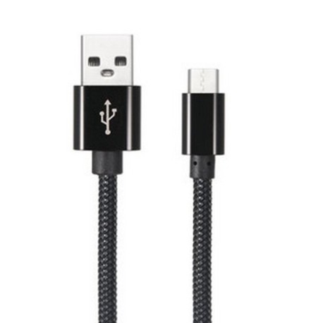Braided Nylon Cable Type-C USB 1 meter transfer and fast charge 2.1A