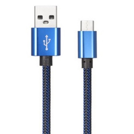 Braided Nylon Cable Type-C USB 1 meter transfer and fast charge 2.1A
