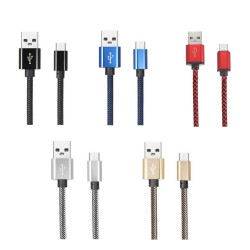 Braided Nylon Cable Type-C USB Transfer and Fast Charge 2.1A