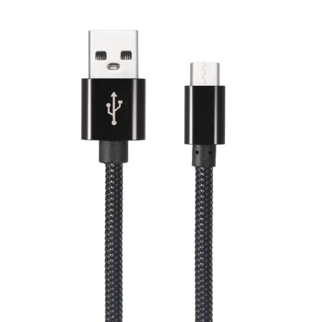Braided Nylon Cable Type-C USB 1 meter transfer and fast charge 2.1A