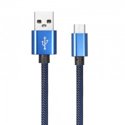 C&acirc;ble en Nylon Tress&eacute; Type-C USB transfert et charge rapide 2.1A