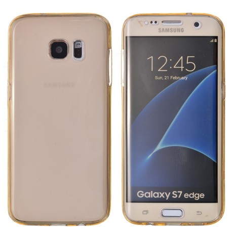 Front and rear TPU transparent protection pour Samsung Galaxy S7 Edge