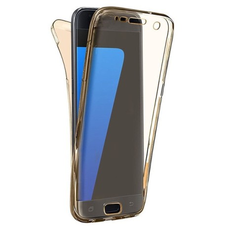 Front and rear TPU transparent protection pour Samsung Galaxy S7 Edge
