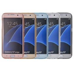 Front and rear TPU transparent protection pour Samsung Galaxy S7 Edge