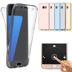 Front and rear TPU transparent protection pour Samsung Galaxy S7 Edge