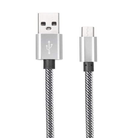 Braided Nylon Cable Type-C USB 1 meter transfer and fast charge 2.1A