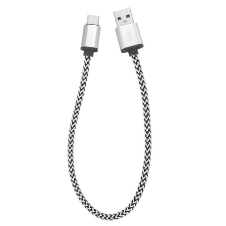 Braided Nylon Cable 0.3 meter Type-C USB charging and fast transfer 2A