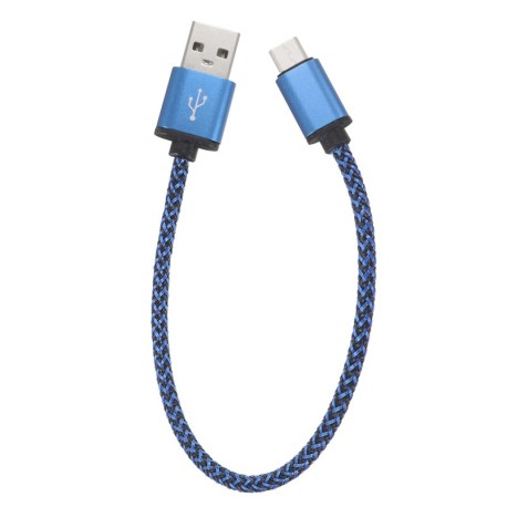 Braided Nylon Cable 0.3 meter Type-C USB charging and fast transfer 2A