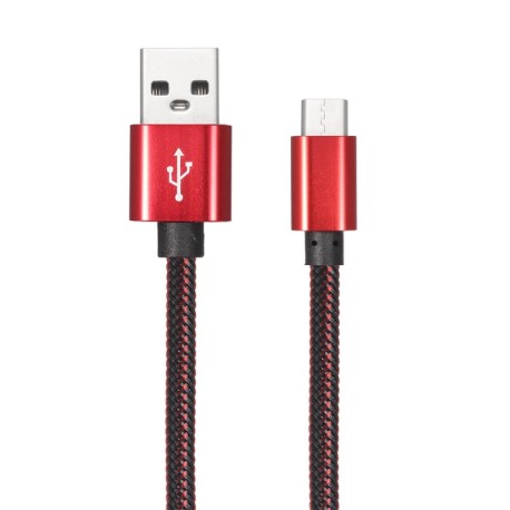 Braided Nylon Cable Type-C USB 1 meter transfer and fast charge 2.1A