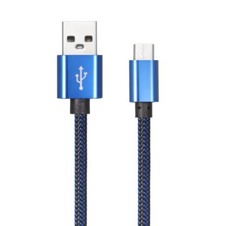Braided Nylon Cable Type-C USB 1 meter transfer and fast charge 2.1A