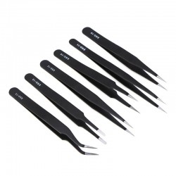 6 pinces brucelles réparation téléphone portable pour iPhone et Android