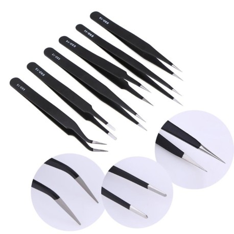 6 mobile phone repair tweezers for iPhone and Android