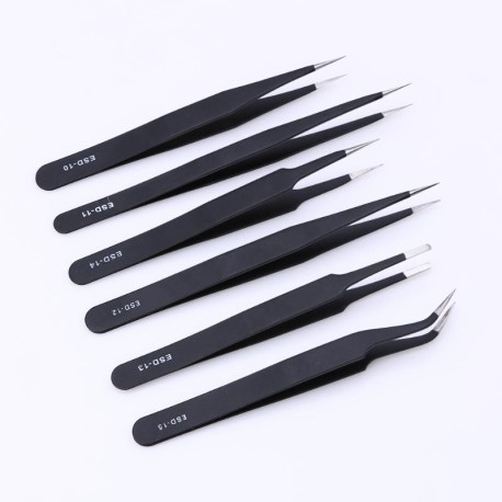 6 mobile phone repair tweezers for iPhone and Android