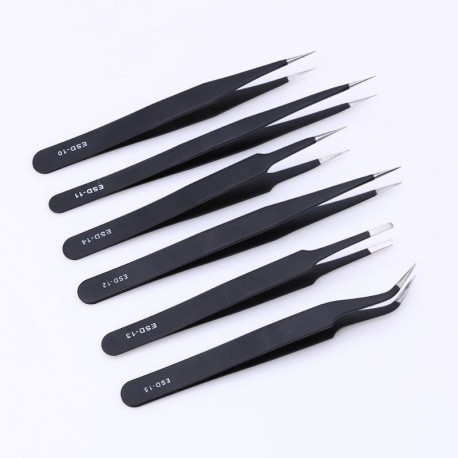 6 pinces brucelles réparation téléphone portable pour iPhone et Android