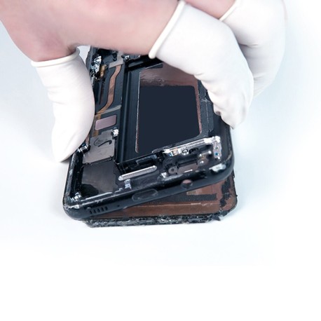 Steel smartphone screen opening spatula