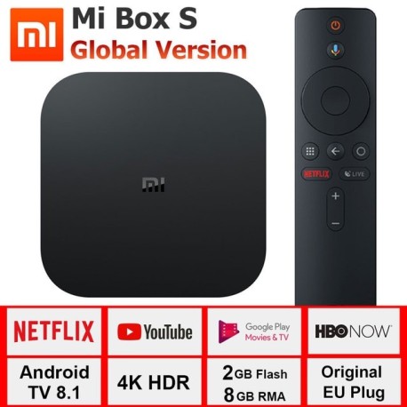 Xiaomi mi TV Box S 4K HDR Android 8.1 2G 8G WIFI BT Global Version Original