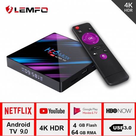 LEMFO h96 max smart tv box Android 9 0 voice assistant