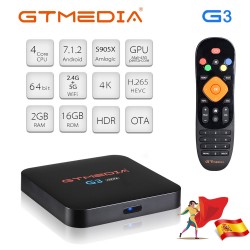 GTMEDIA G3 Android TV Box 4K IPTV 2 Go RAM + 16 Go ROM WiFi  Support Netflix