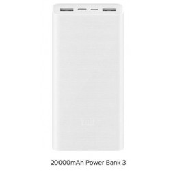 Xiaomi Mi Power Bank 3 polymer Li-ION 20000 mAh charges Nintendo Switch, or laptops.