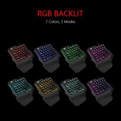 6400dpi backlit one-handed gaming keyboard