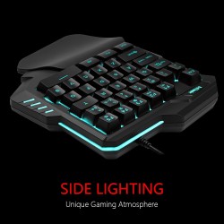 6400dpi backlit one-handed gaming keyboard
