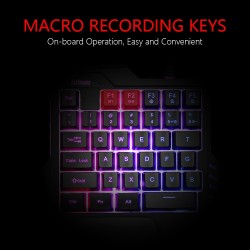 6400dpi backlit one-handed gaming keyboard