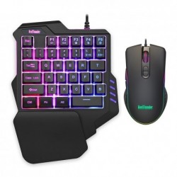 Clavier de jeu à une main rétroéclairé 6400dpi 