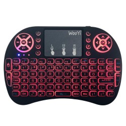 7 Color Backlit i8 Mini Wireless Keyboard 2.4ghz English Russian 3 Color Air Mouse With Touchpad Androi Remote Control