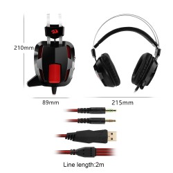 Redragon H201 Gamer Stereo Gaming Headset