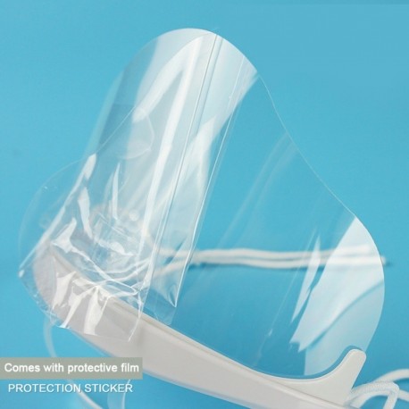 x10 Transparent Masks Plastic Anti-Virus Restaurant Dust