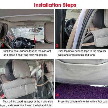 Insulating curtain for Taxi, UBER, anti-virus protection in the car