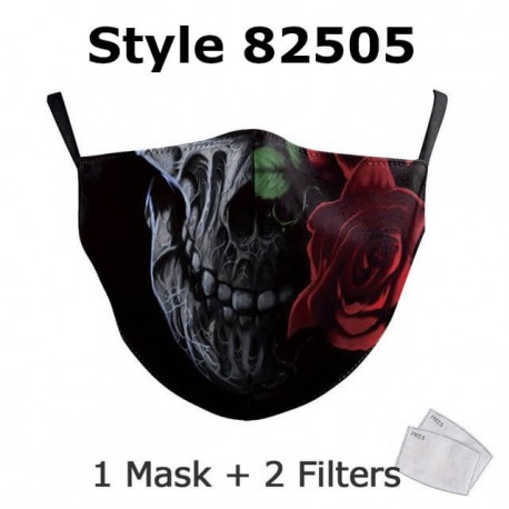 NADANBAO Halloween drôle Joker visage impression masques enfants lavable tissu masques femmes adulte visage couverture réutilisa