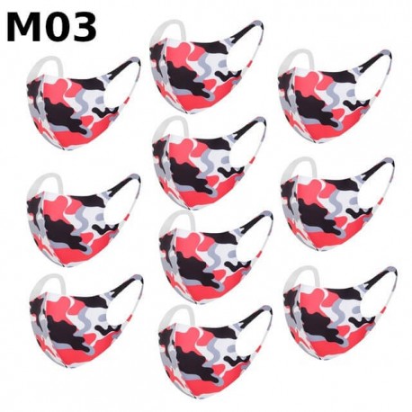 10 pièces masque de mode Camouflage coton masque visage bouche masques couverture réutilisable lavable Mascarilla