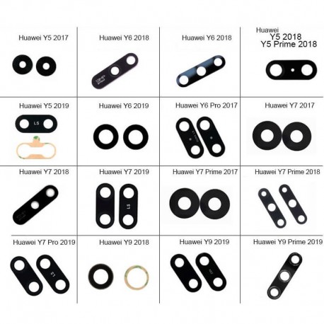 Vitre lentille caméra Huawei Y5 Y6 Y7 Y9 Pro Prime 2019 2018 2017