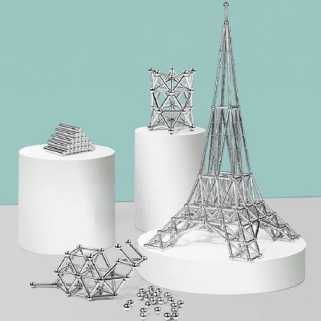 magnetic construction set magnetic sticks and metal balls