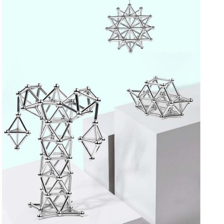 magnetic construction set magnetic sticks and metal balls