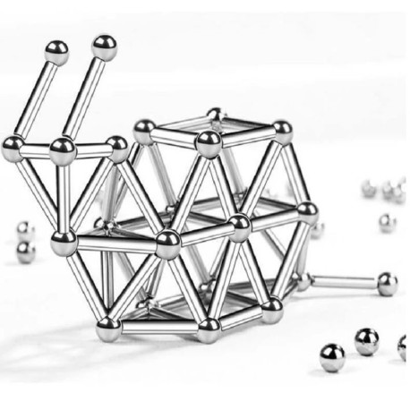 magnetic construction set magnetic sticks and metal balls