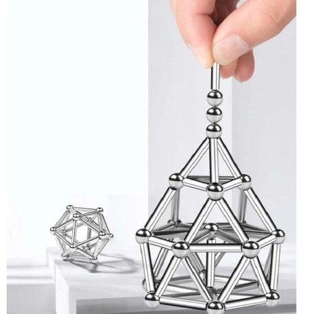 magnetic construction set magnetic sticks and metal balls