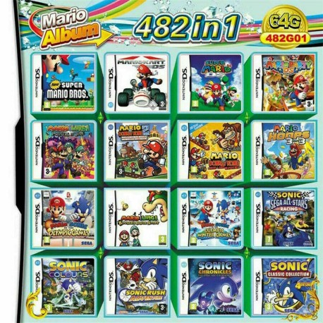 482 in 1 game cartridge for NDS NDSL 2DS 3DSL NDSI
