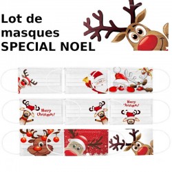 Disposable protective masks printed for Christmas - Adult Size