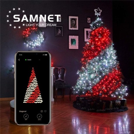 LED christmas tree APP control lighting on smartphone with infinite waterproof IP66