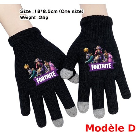 Pair of Fortnite Men's Women's Touch Gloves, Warm gloves for smartphone use