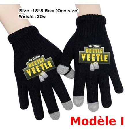 Pair of Fortnite Men's Women's Touch Gloves, Warm gloves for smartphone use