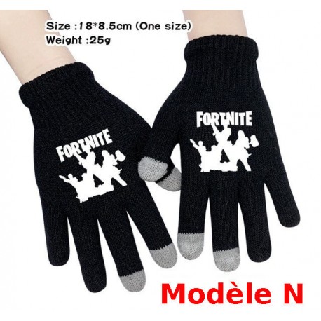 Pair de Gants tactile Fortnite Homme Femme, Gants chauds pour utilisation smartphone