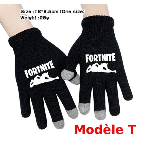 Pair of Fortnite Men's Women's Touch Gloves, Warm gloves for smartphone use